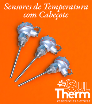 Sensor C/ Cabeçote "J", "K" ou PT-100